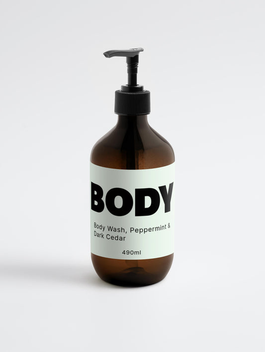 Body Wash, Peppermint & Dark Cedar