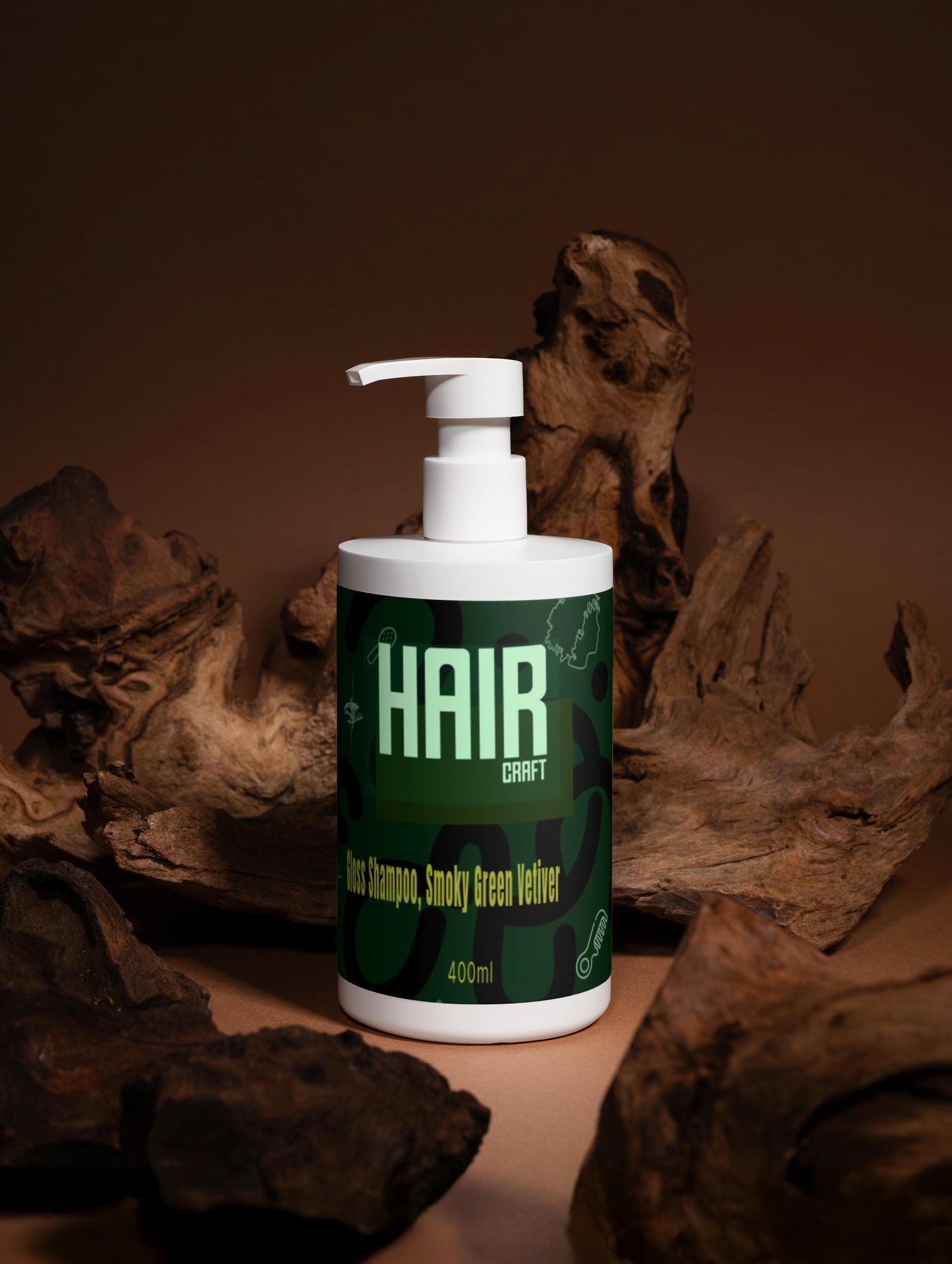 Hair Craft Gloss Shampoo, Smoky Green Vetiver