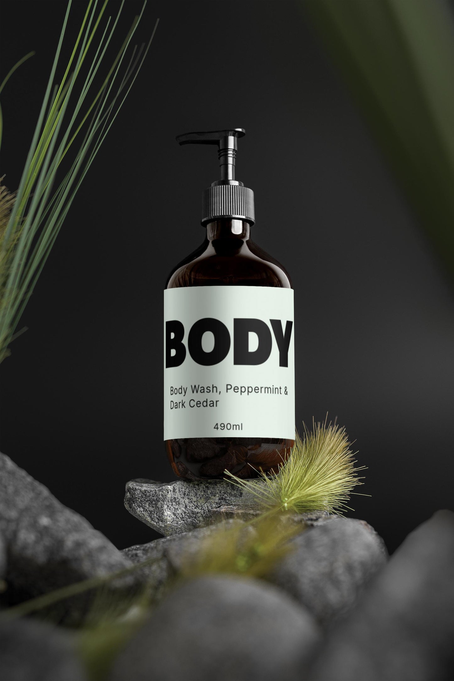 Body Wash, Peppermint & Dark Cedar