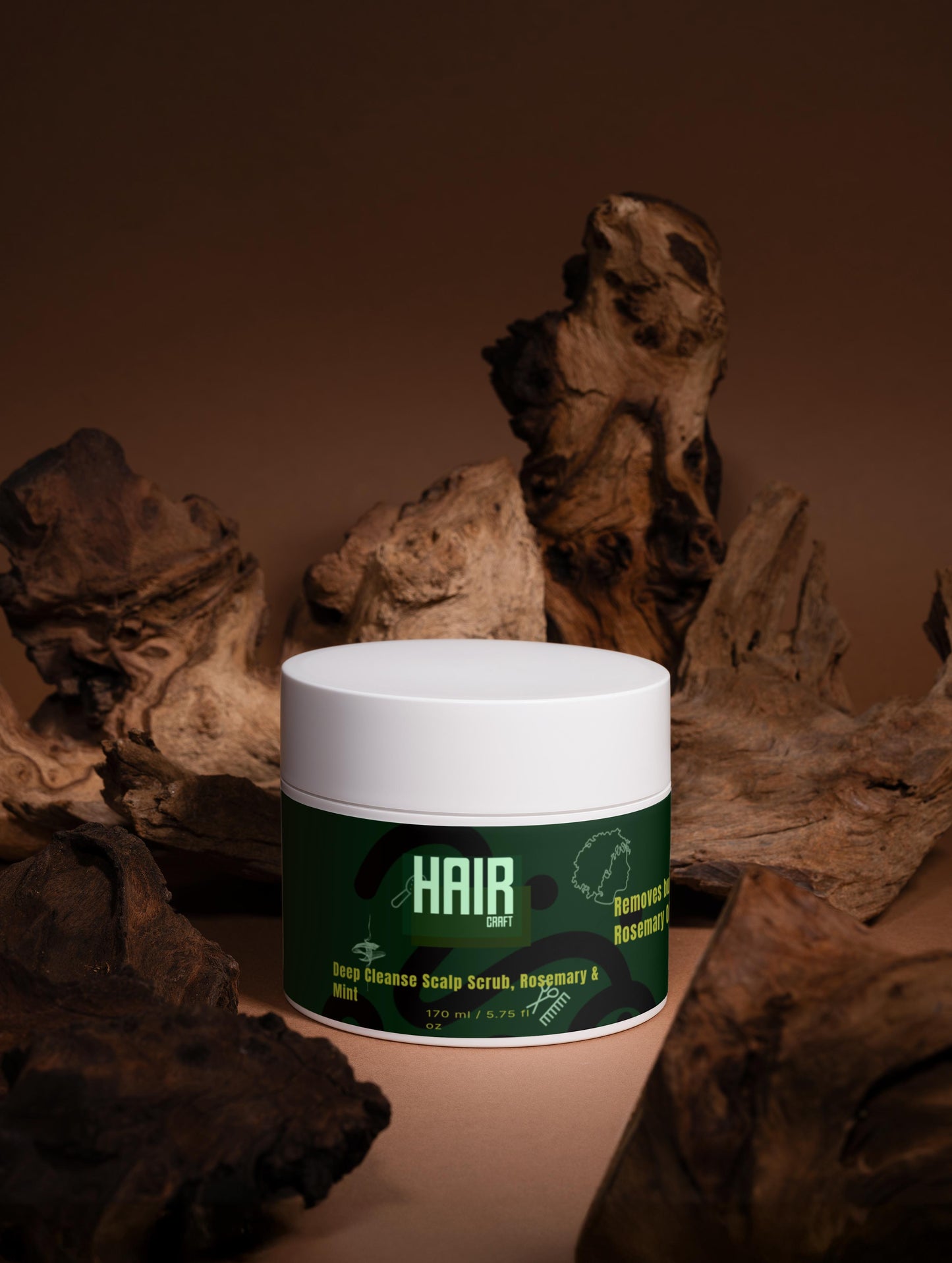 Hair Craft Deep Cleanse Scalp Scrub, Rosemary & Mint